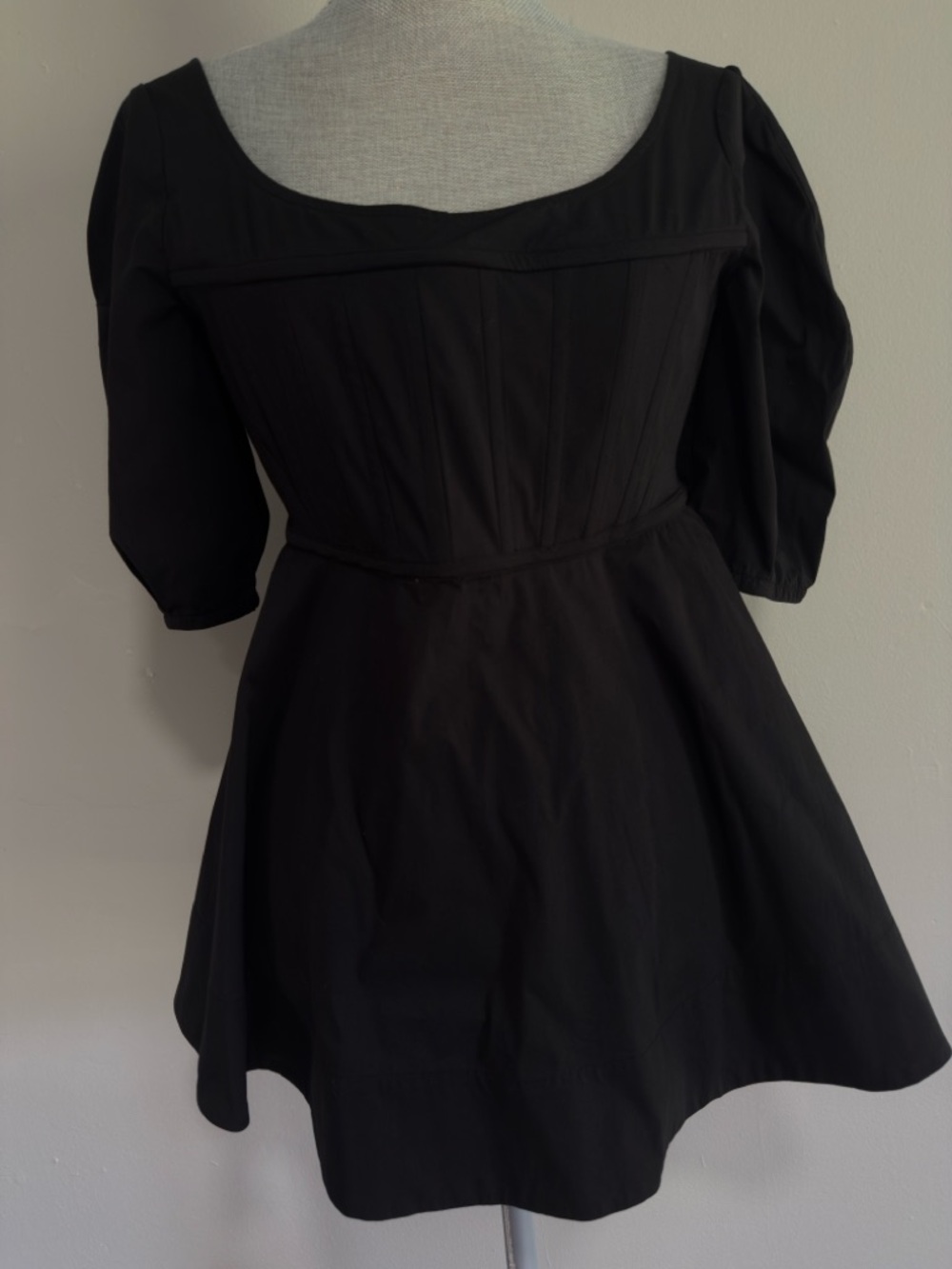 Tuckernuck Black Mini Scoop-Neck Fit & Flare Dress